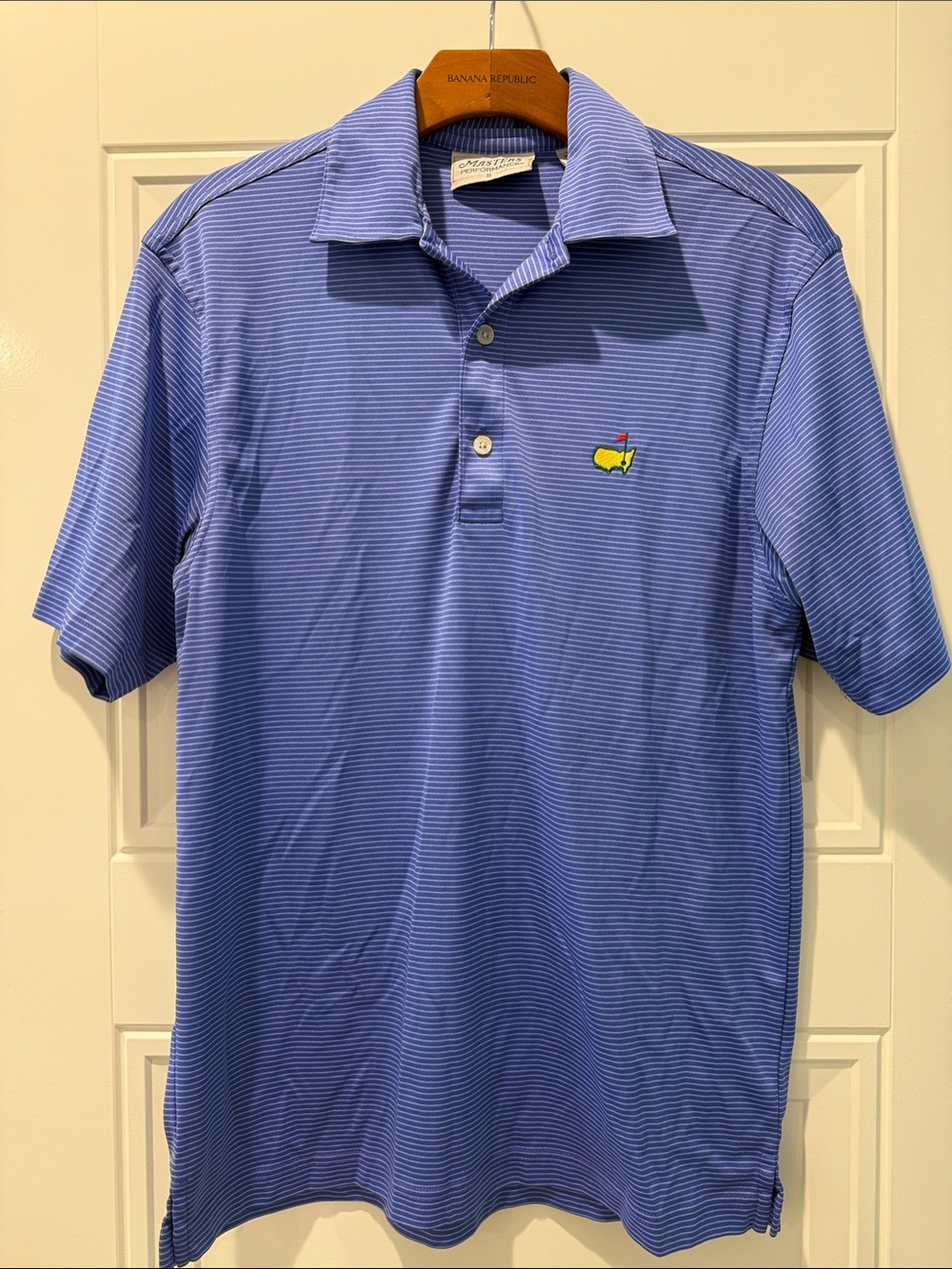 Masters Logo Blue Golf Polo